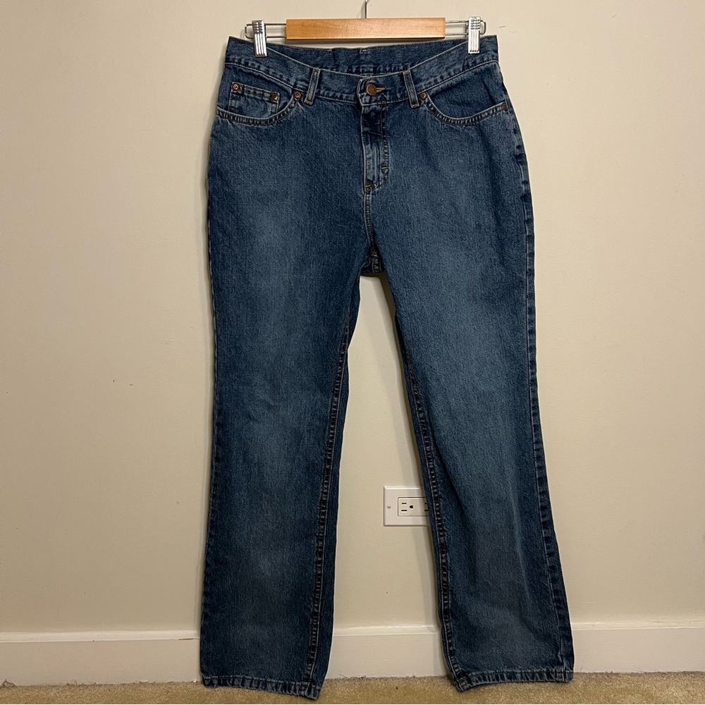 Classic High-Rise Straight Leg Jeans - Dark Blue